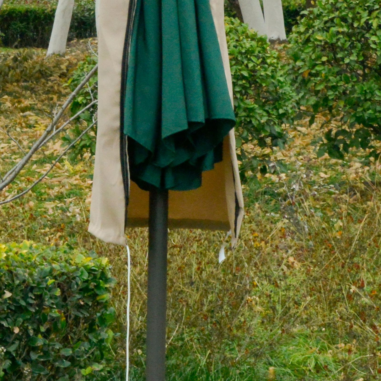 easycomfort easycomfort copertura per ombrellone impermeabile antistrappo cachi 57x160cm