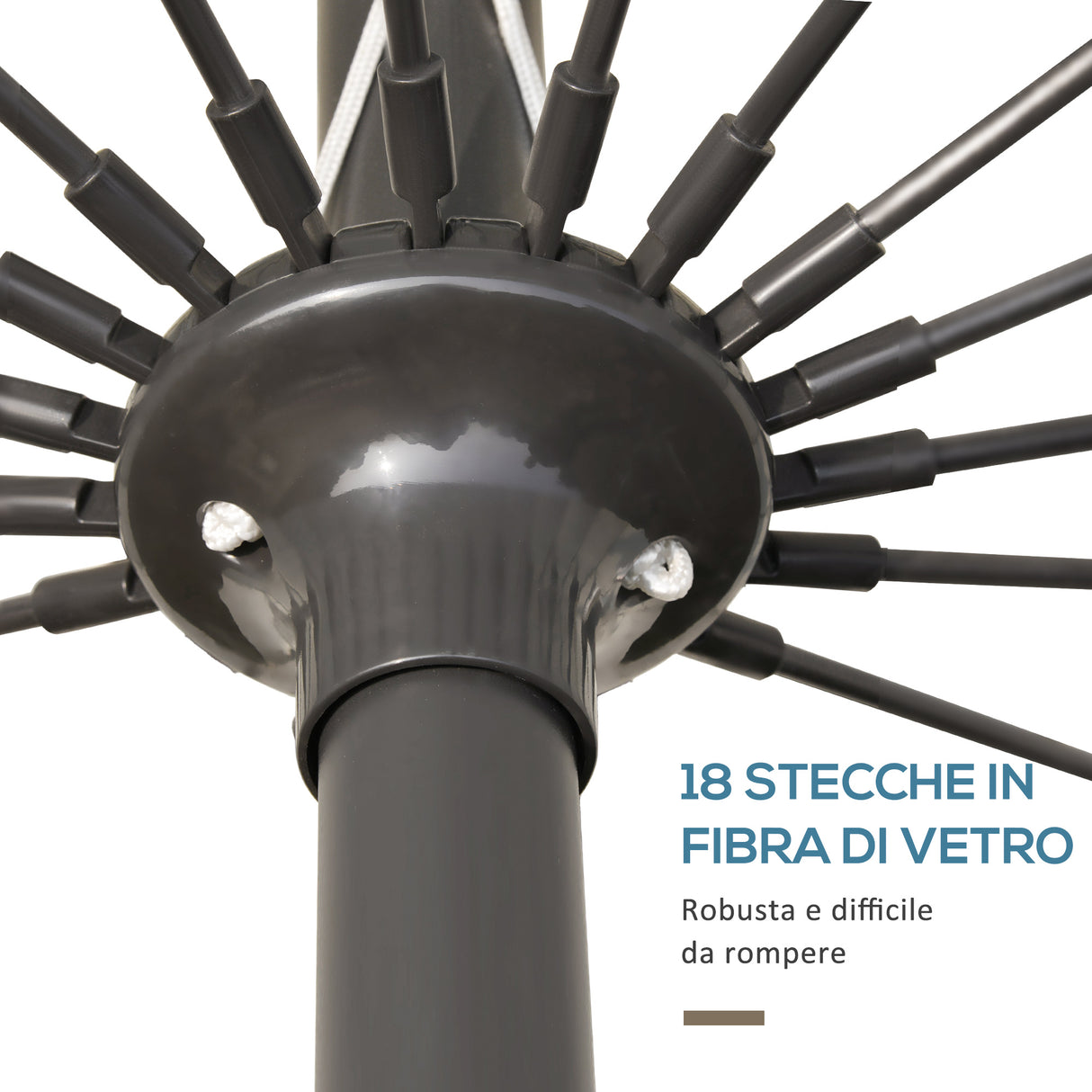 easycomfort easycomfort ombrellone da giardino e terrazza 2 5x2 5m con manovella 18 stecche e testa inclinabile crema