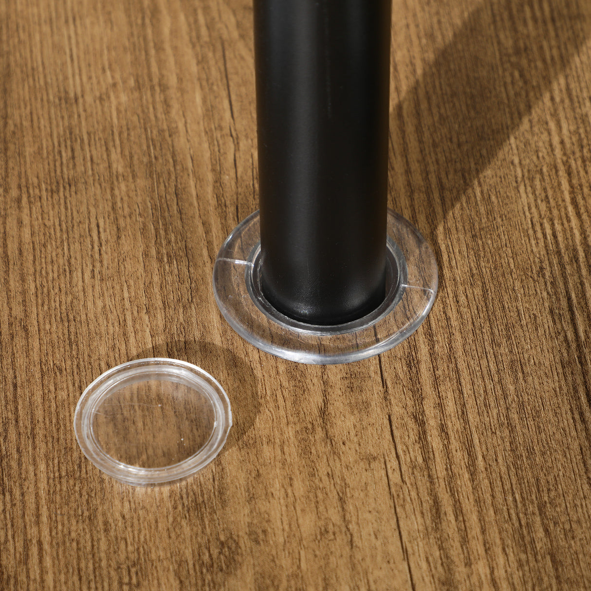 easycomfort tavolo da giardino marrone per 4 persone con foro centrale per ombrellone 94l x 94p x 71a cm