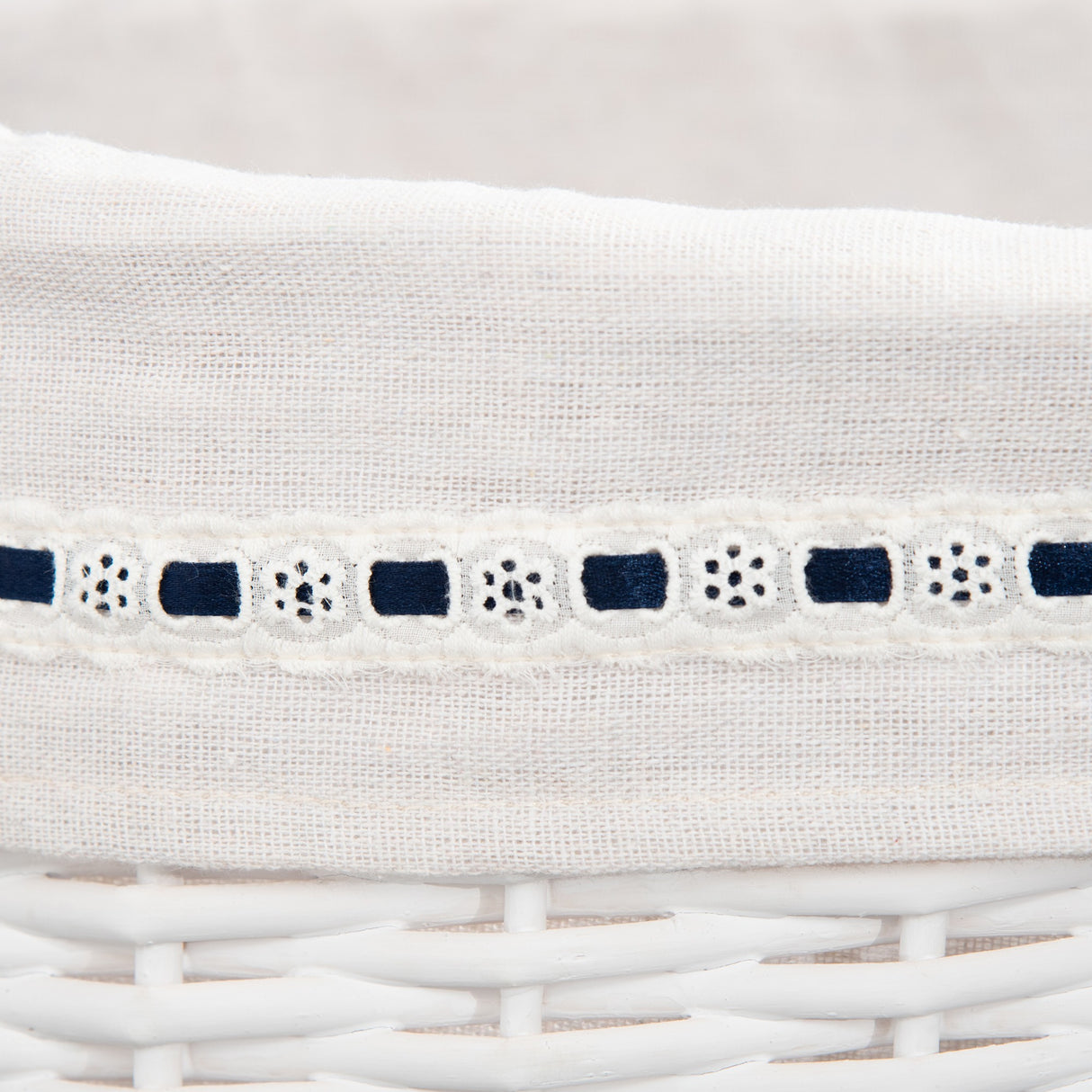 easycomfort easycomfort cesto portabiancheria in vimini con coperchio e sacco interno in tessuto lavabile bianco