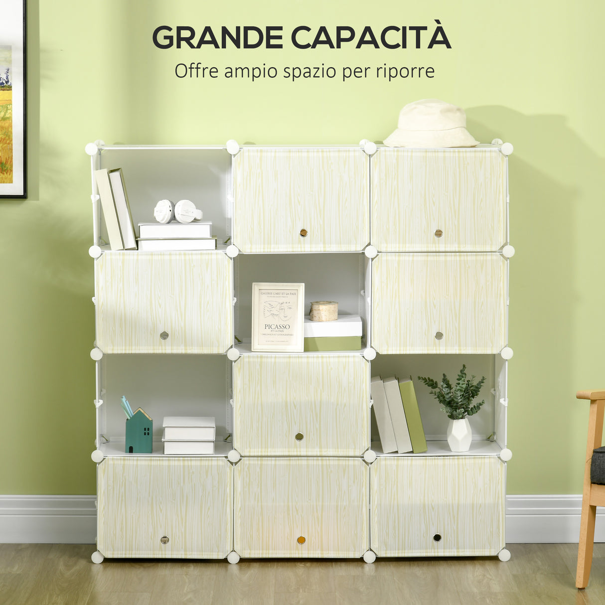 easycomfort easycomfort mobile scarpiera modulare salvaspazio 12 cubi in plastica pp e acciaio 125x32x125 cm