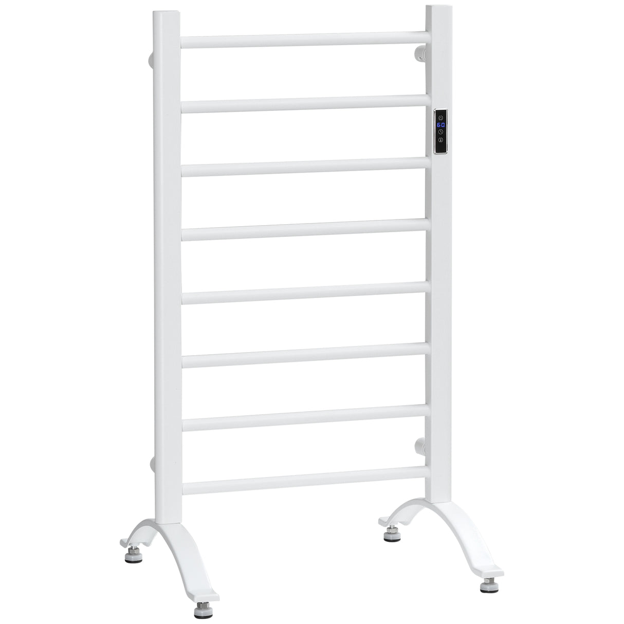 easycomfort easycomfort scaldasalviette elettrico a 8 barre con timer e controllo temperatura 50x45x80 cm bianco
