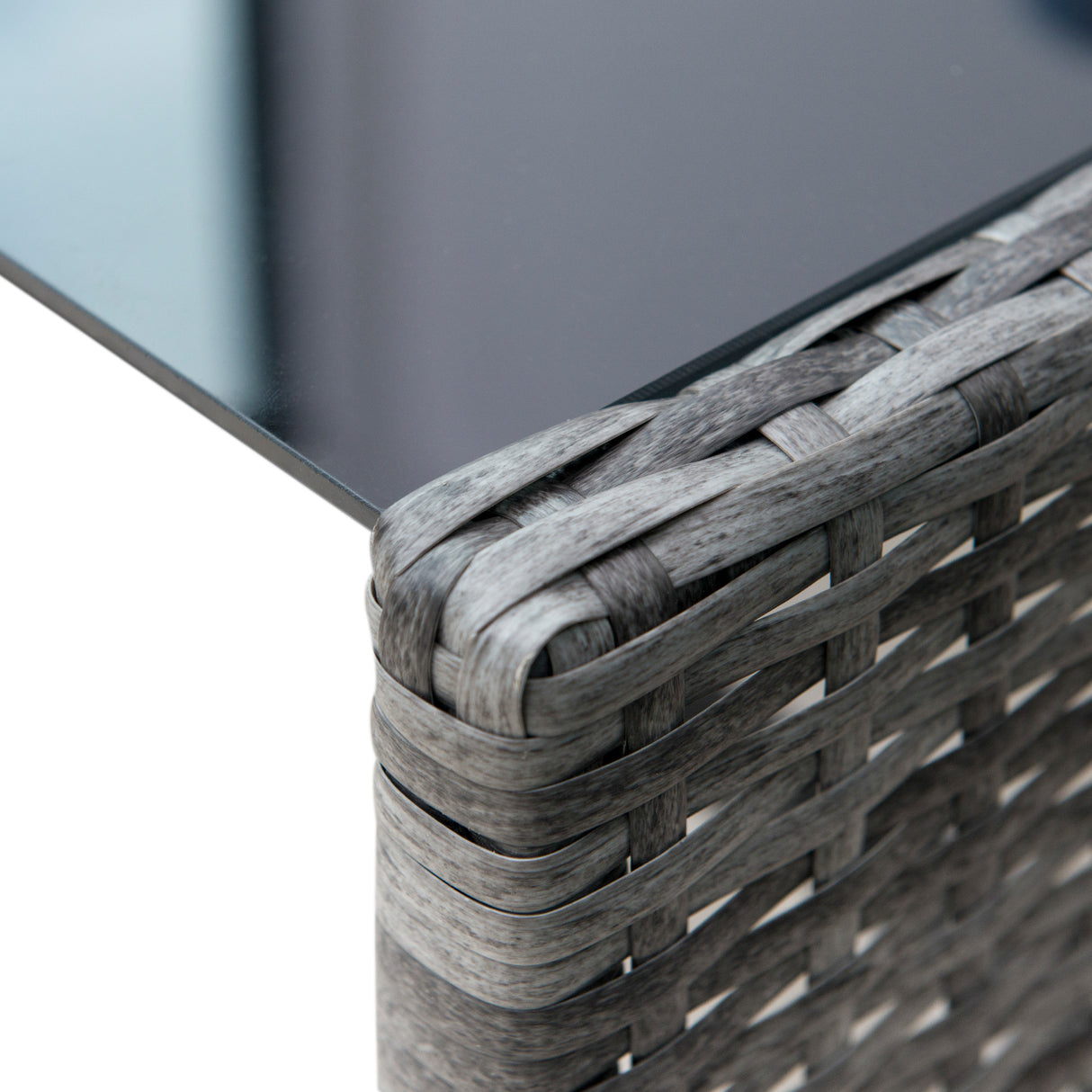 easycomfort easycomfort set 4 p zi mobili da giardino in rattan pe salotto da esterni con tavolo 2 sedie divano due posti grigio