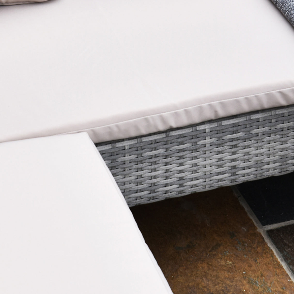 easycomfort easycomfort set 5 pezzi salotto da esterno con 2 divani 1 tavolino 2 sgabelli mobili da giardino in rattan grigio