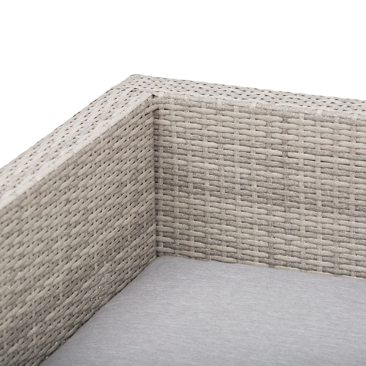 easycomfort easycomfort salotto da giardino con divano e tavolino in pe rattan grigio