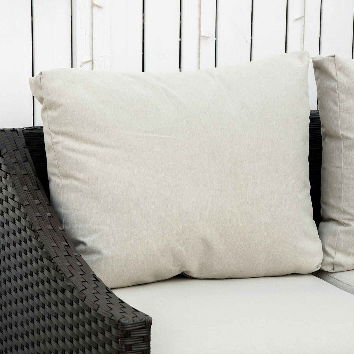 easycomfort divano da giardino 2 posti in rattan pe divano da esterno con cuscini imbottiti e piedini regolabili 132x70x74cm marrone