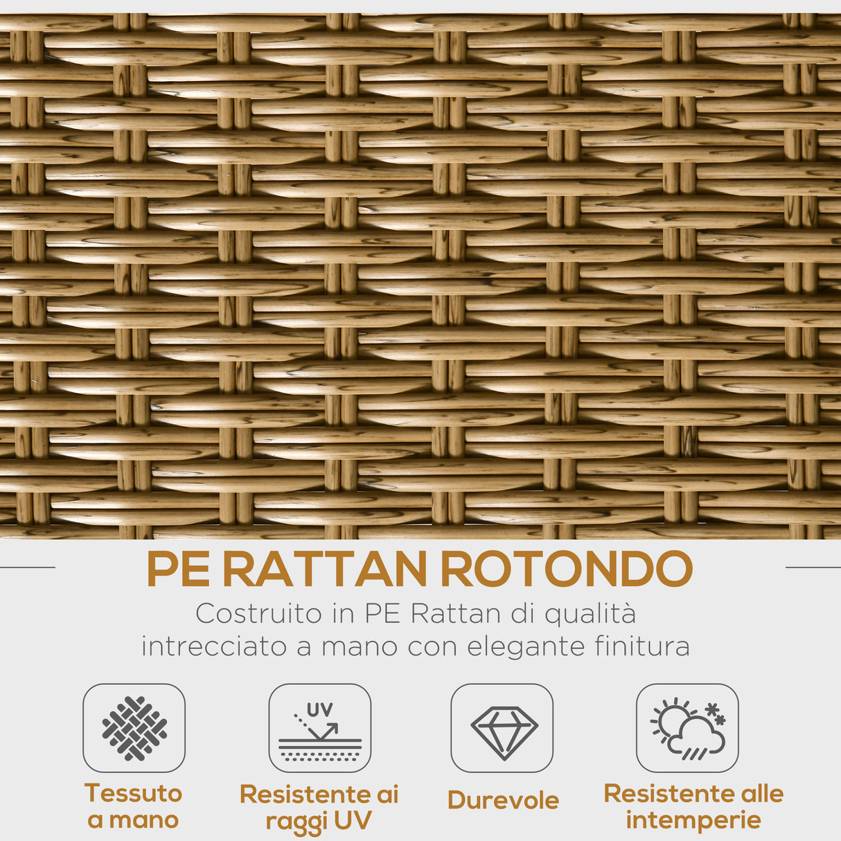 easycomfort set mobili da giardino in rattan 5 pezzi salottino da esterno con 2 tavolini divano 3 posti e 2 poltrone con cuscini