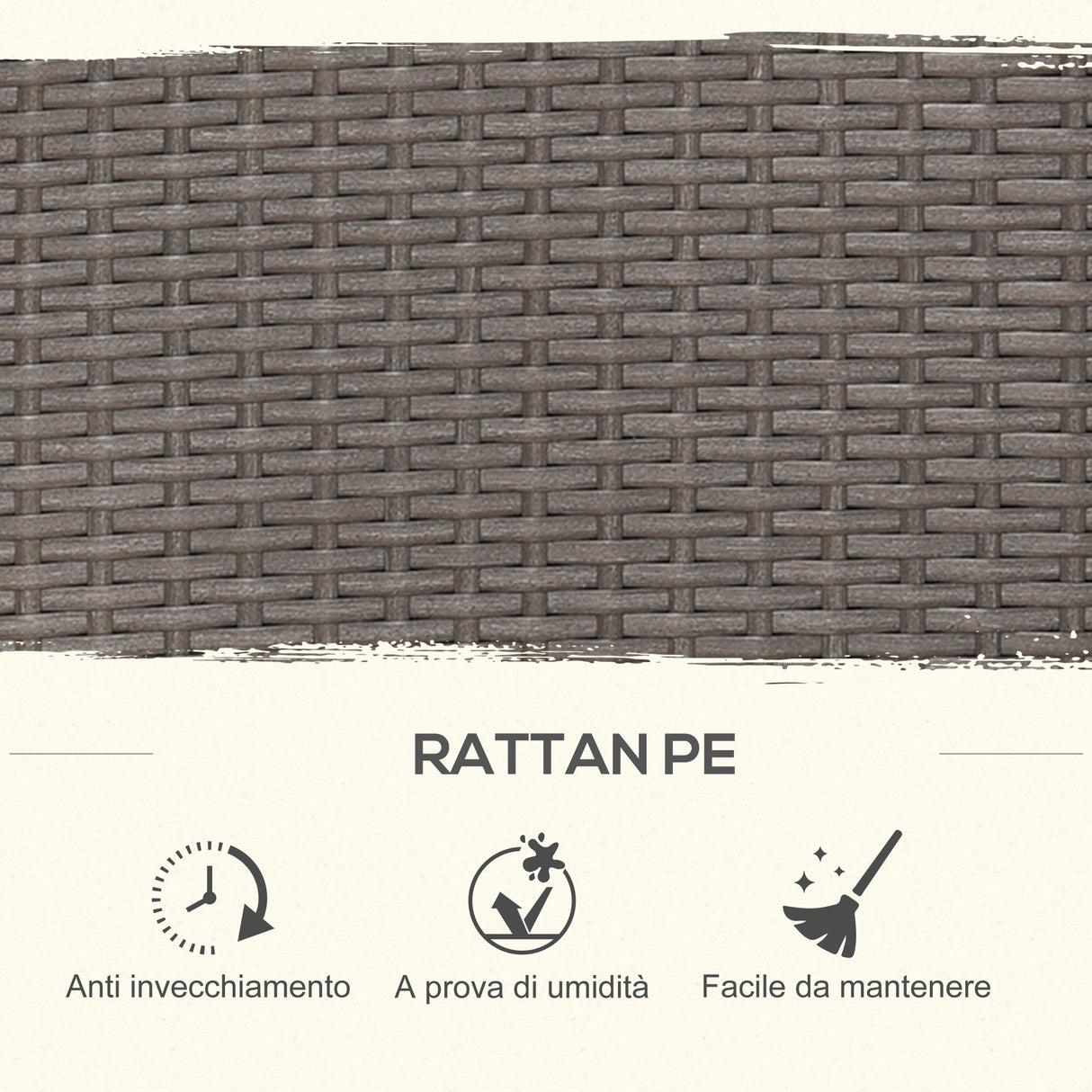 easycomfort set mobili da giardino esterno 9 pezzi tavolo con 4 sedie 4 poggiapiedi in rattan grigio