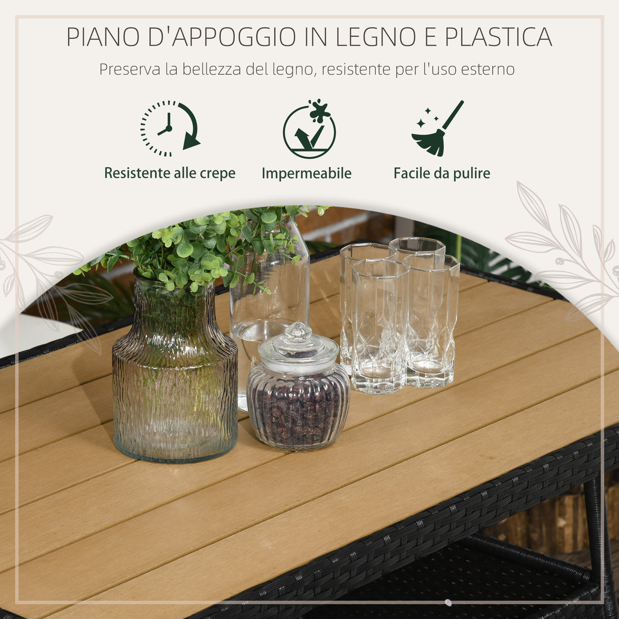 easycomfort set da giardino con tavolo e 4 sedie da esterno in acciaio e rattan pe nero