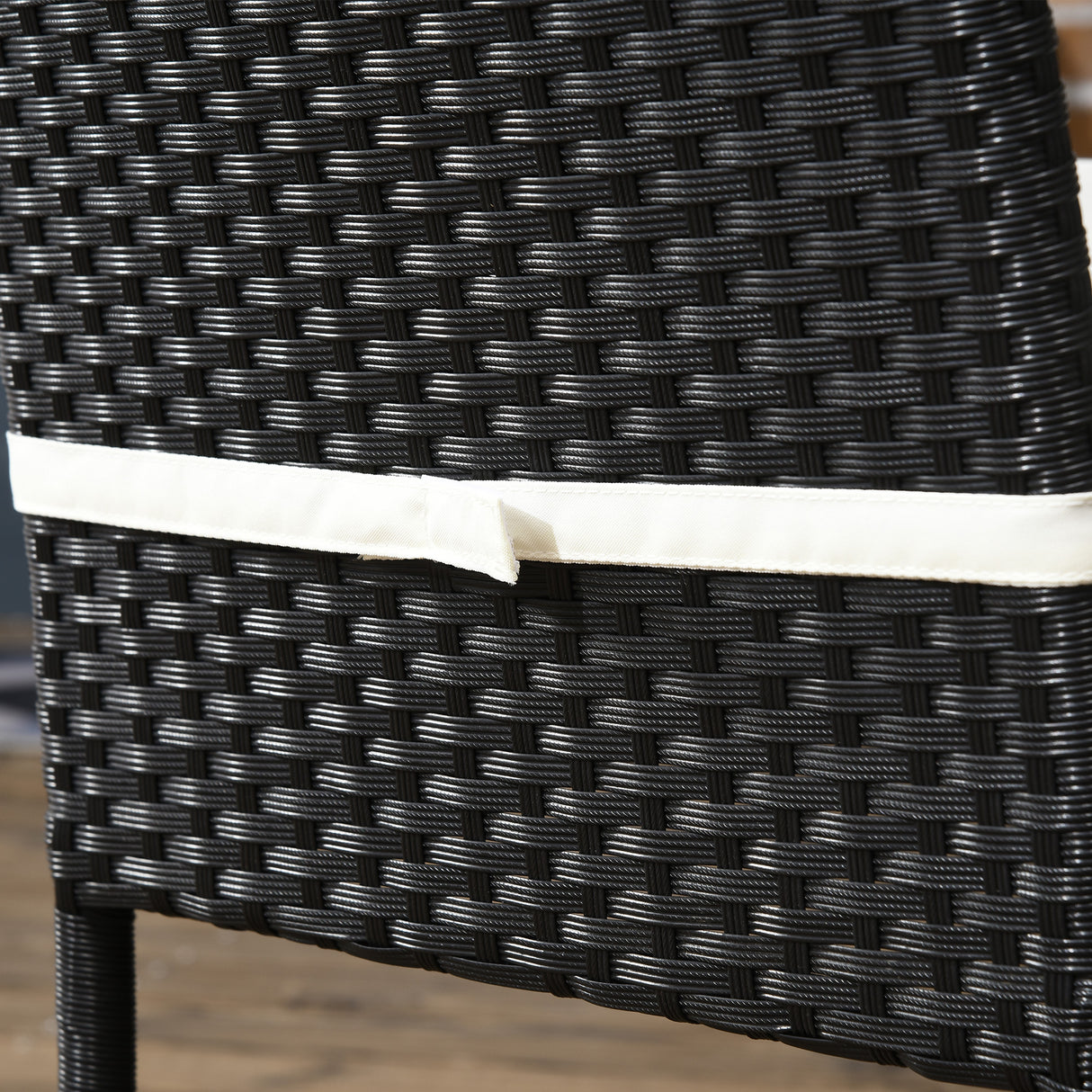 easycomfort set da giardino con tavolo e 4 sedie da esterno in acciaio e rattan pe nero