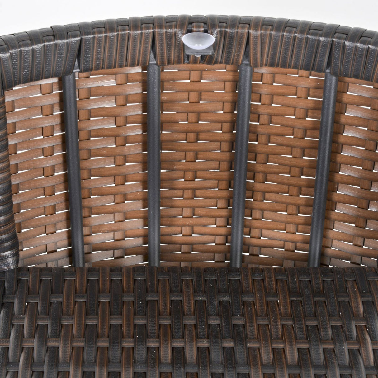 easycomfort easycomfort set tavolino e 2 sedie da esterno in pe rattan marrone e beige