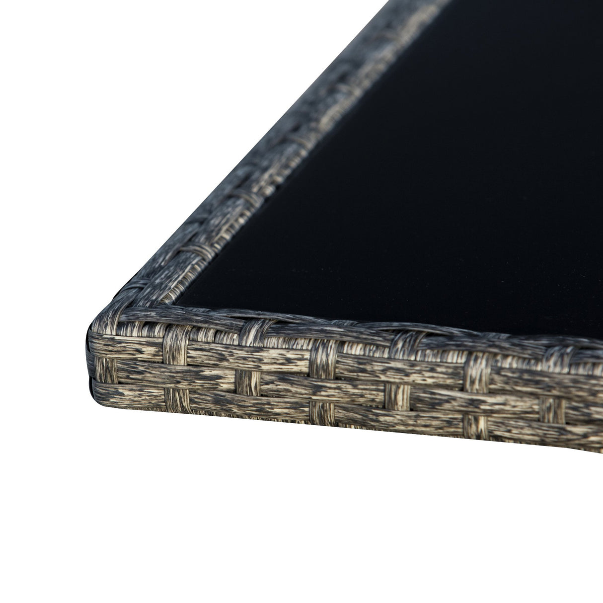 easycomfort easycomfort set 3 pezzi mobili da giardino con 2 divani con cuscini e 1 tavolo in rattan pe salotto da esterno grigio nero