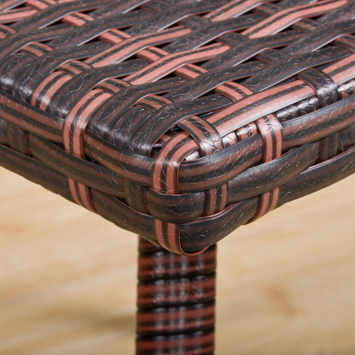 easycomfort easycomfort tavolino in rattan sintetico da esterno giardino terrazzo impermeabile marrone 90x50x35cm