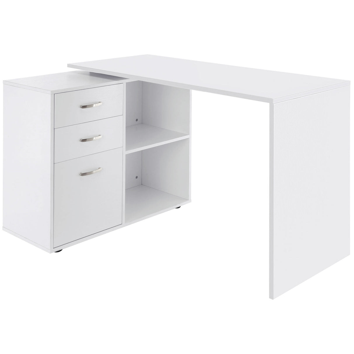 easycomfort easycomfort scrivania angolare per computer da ufficio con cassettiera 11783 576cm bianco ean 8054111848404