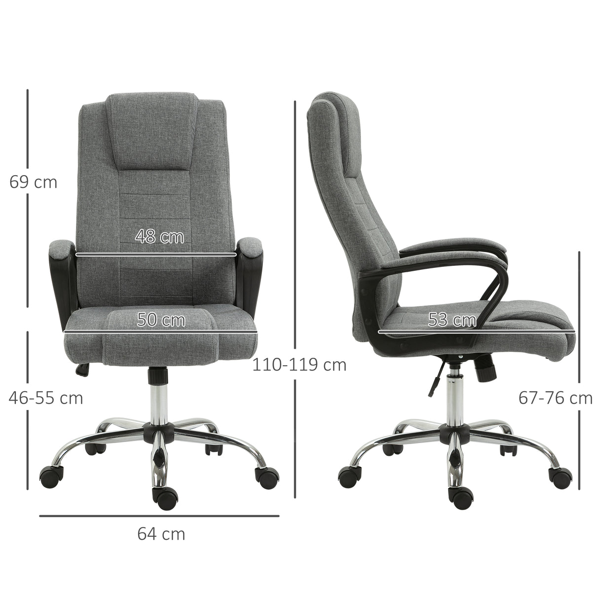 easycomfort easycomfort sedia da ufficio presidenziale ergonomica basculante e imbottita con altezza e inclinazione regolabile 62 x 76 x 110 119cm ean 8055776912868