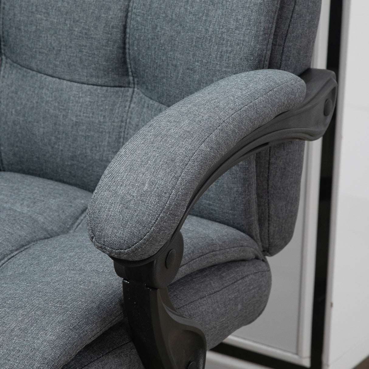 easycomfort easycomfort sedia da ufficio ergonomica reclinabile sedia direzionale con schiena alta poltrona ufficio con poggiatesta e poggiapiedi estraibile 66x70x116 124cm grigio