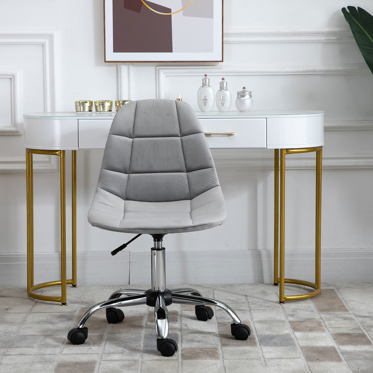 easycomfort easycomfort sedia girevole design ergonomico e regolabile senza braccioli grigio 59x59x81 91cm ean 8054144136615