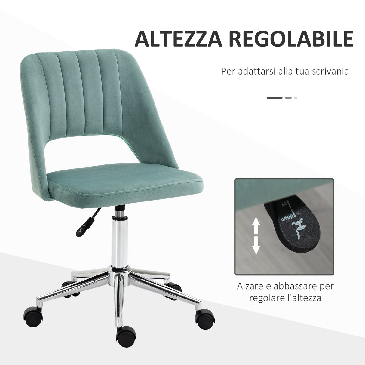 easycomfort easycomfort sedia da ufficio ergonomica e girevole sedia imbottita per scrivania con altezza regolabile verde petrolio 49x54x79 91cm
