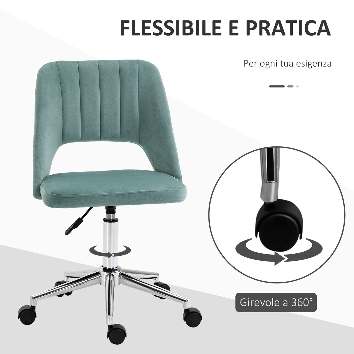 easycomfort easycomfort sedia da ufficio ergonomica e girevole sedia imbottita per scrivania con altezza regolabile verde petrolio 49x54x79 91cm