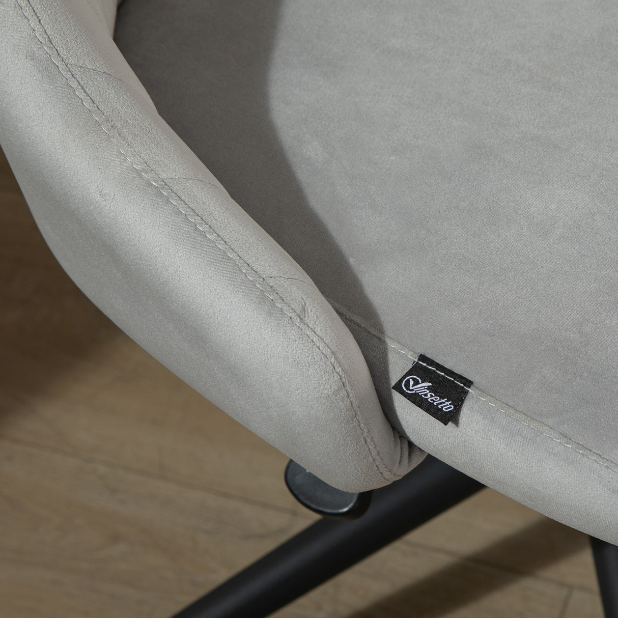 easycomfort easycomfort sedia da ufficio in velluto grigio con altezza regolabile sedia ergonomica girevole a 360 e ruote 50x58x77 87cm