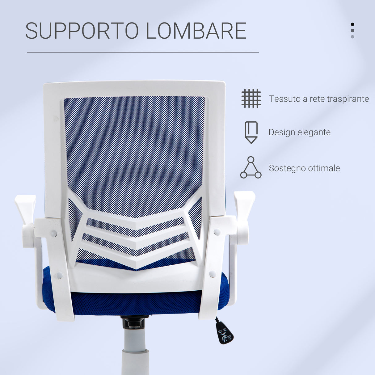 easycomfort easycomfort sedia da ufficio ergonomica con braccioli e supporto lombare poltrona ufficio girevole e altezza regolabile in tessuto blu
