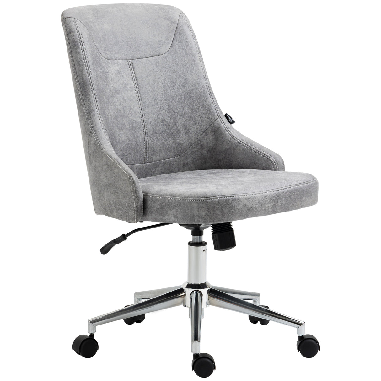 easycomfort easycomfort sedia da ufficio regolabile in altezza con funzione girevole e inclinabile a 360 56x63x85 95 cm grigio