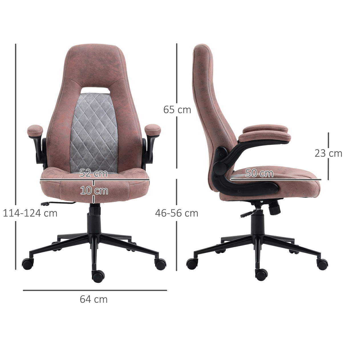 easycomfort easycomfort sedia da ufficio ergonomica con altezza regolabile braccioli ribaltabili e 5 ruote 67x70x114 124 cm
