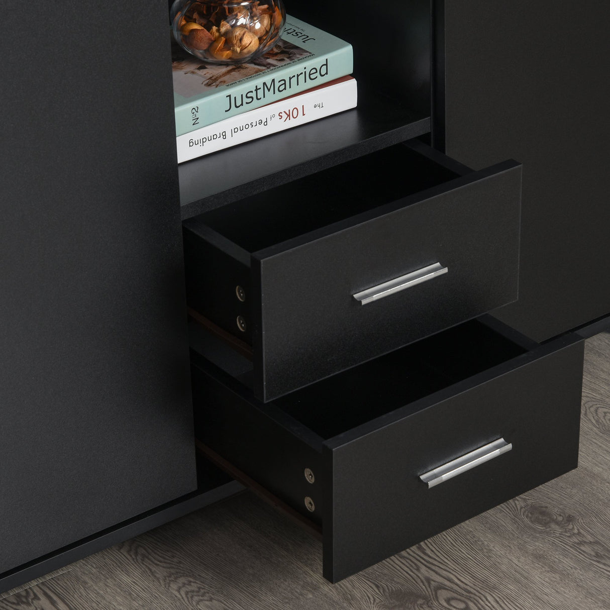 easycomfort easycomfort armadietto portastampante per lufficio con ruote a 360 in legno nero ean 8054111848787