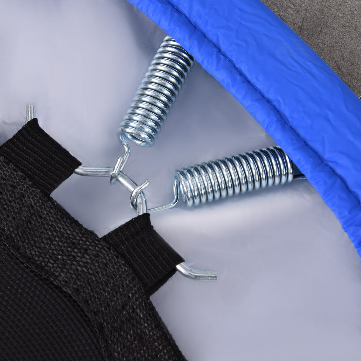 easycomfort easycomfort trampolino elastico per jumping fitness e allenamento a casa molle e struttura in acciaio 91x22 5cm nero e blu