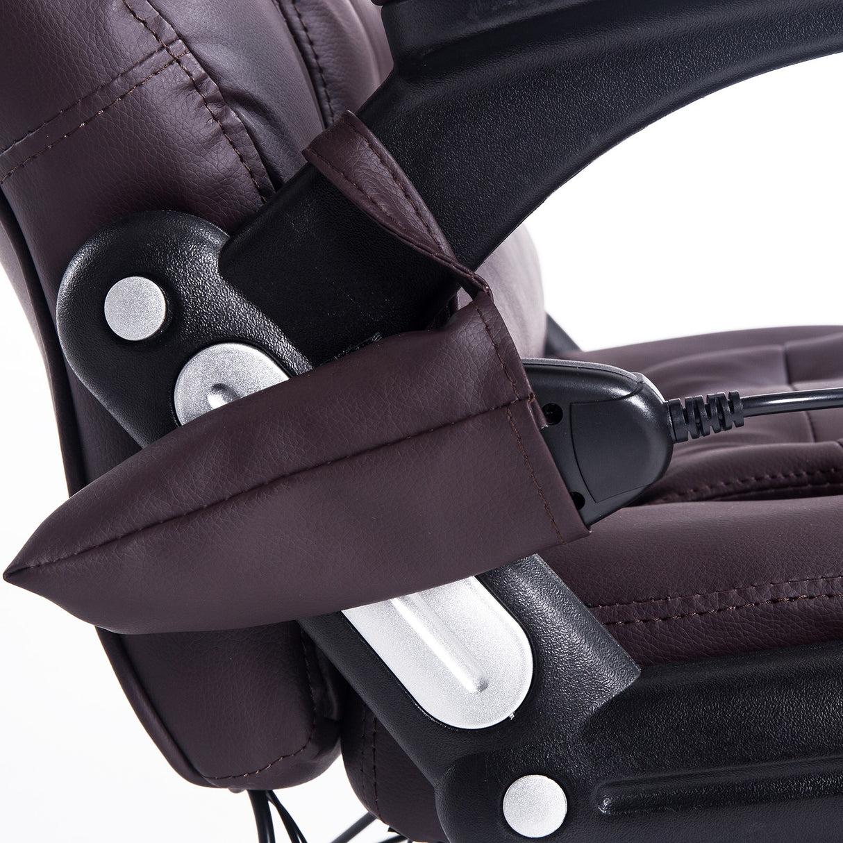 easycomfort easycomfort poltrona massaggiante da ufficio ad altezza regolabile con 6 punti massaggianti in pu 62x68x111 121 cm marrone ean 8054144134024