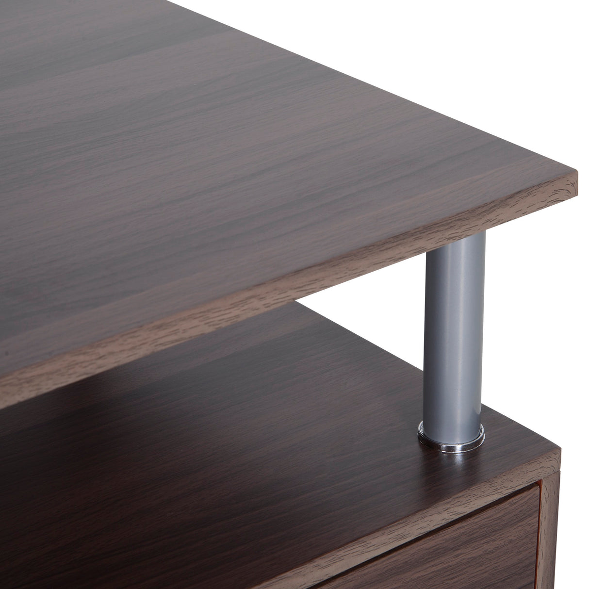 easycomfort easycomfort scrivania per computer da camera e ufficio con cassetto e scaffale in legno 152x60x88cm marrone ean 8054111843164