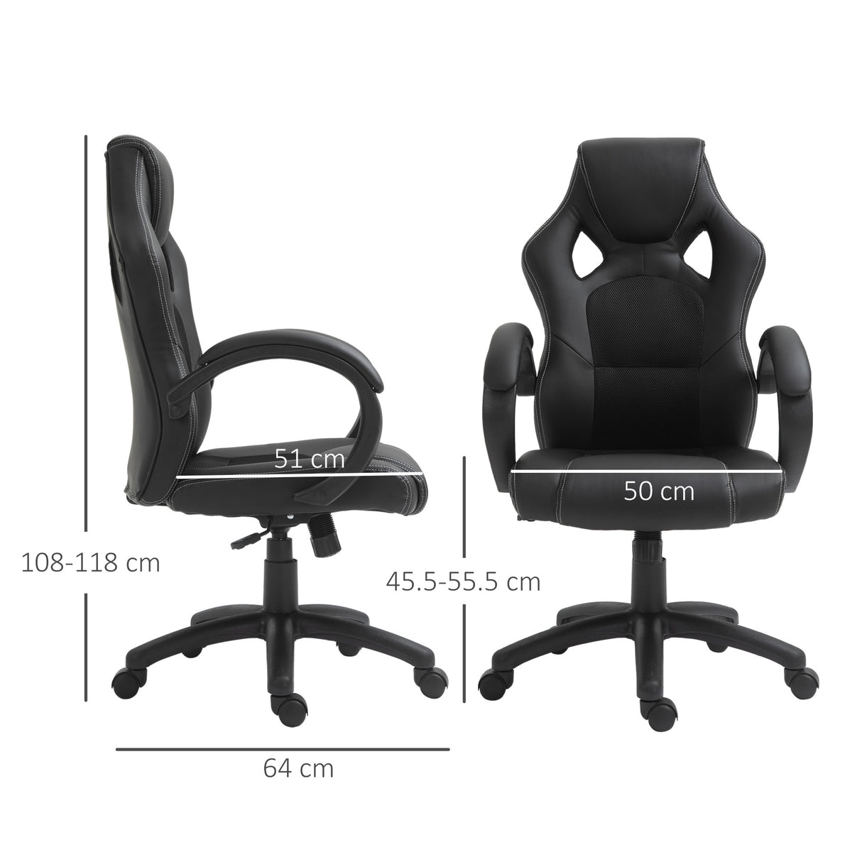 easycomfort easycomfort sedia da gaming ad altezza regolabile sedia da ufficio con funzione a dondolo girevole e reclinabile 71x61x108 118 cm nera