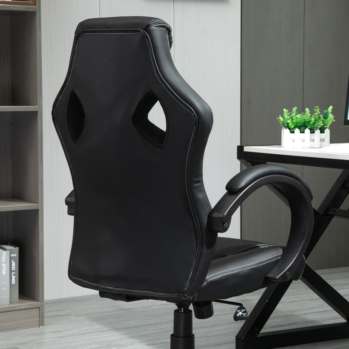 easycomfort easycomfort sedia da gaming ad altezza regolabile sedia da ufficio con funzione a dondolo girevole e reclinabile 71x61x108 118 cm nera