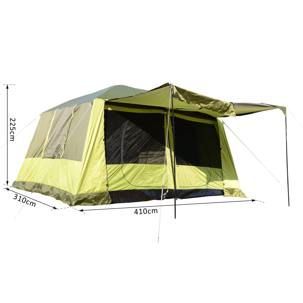 easycomfort easycomfort tenda da campeggio con veranda 8 persone 410 310 225cm