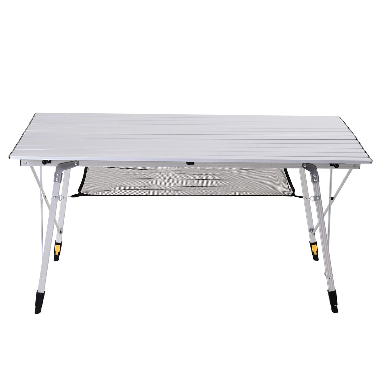 easycomfort easycomfort tavolo da pic nic pieghevole avvolgibile in alluminio con custodia 120 x 70cm