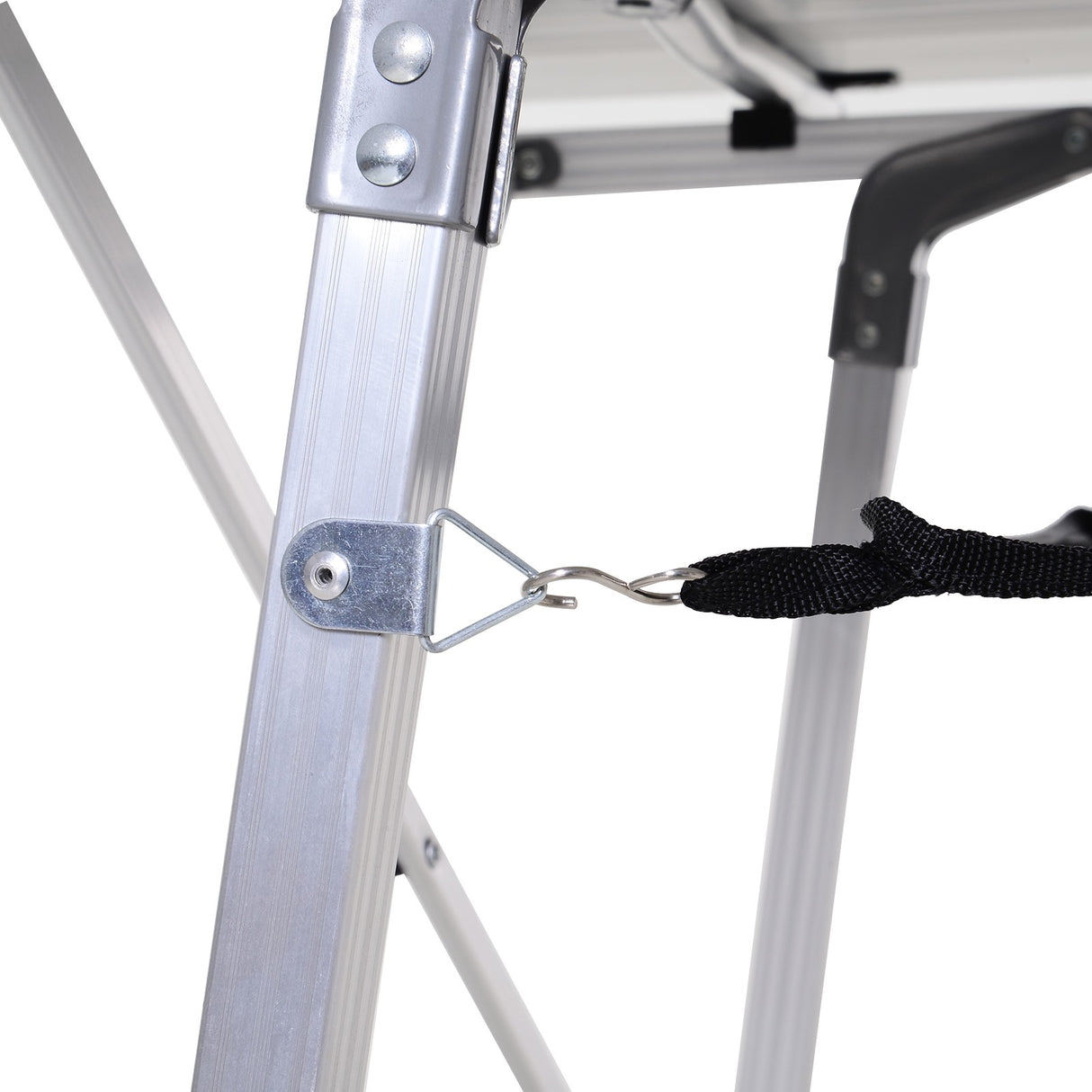 easycomfort easycomfort tavolo da pic nic pieghevole avvolgibile in alluminio con custodia 120 x 70cm