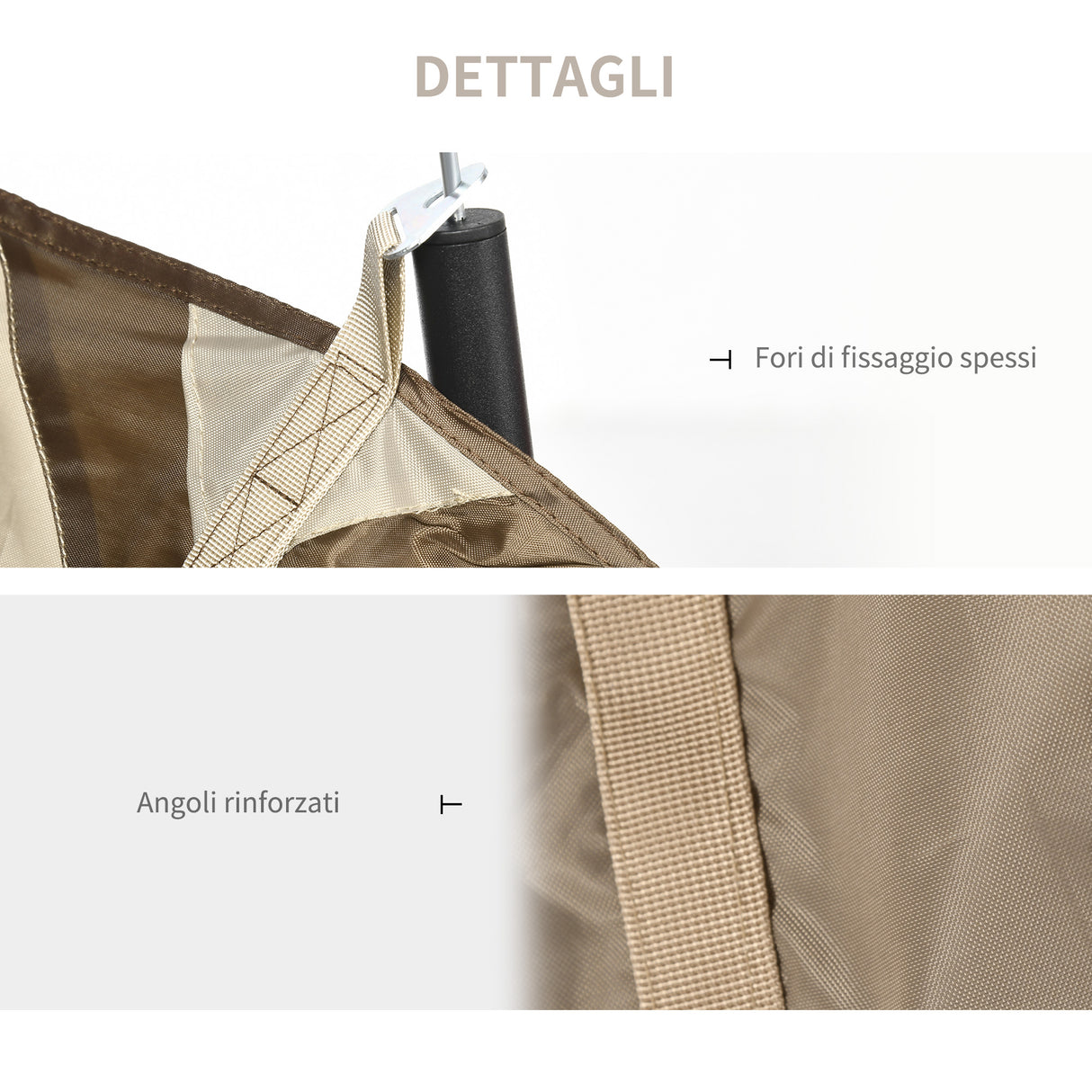 easycomfort telo ombreggiante protettivo in tessuto oxford con borsa funi picchetti e aste incluse 300x500x240 cm