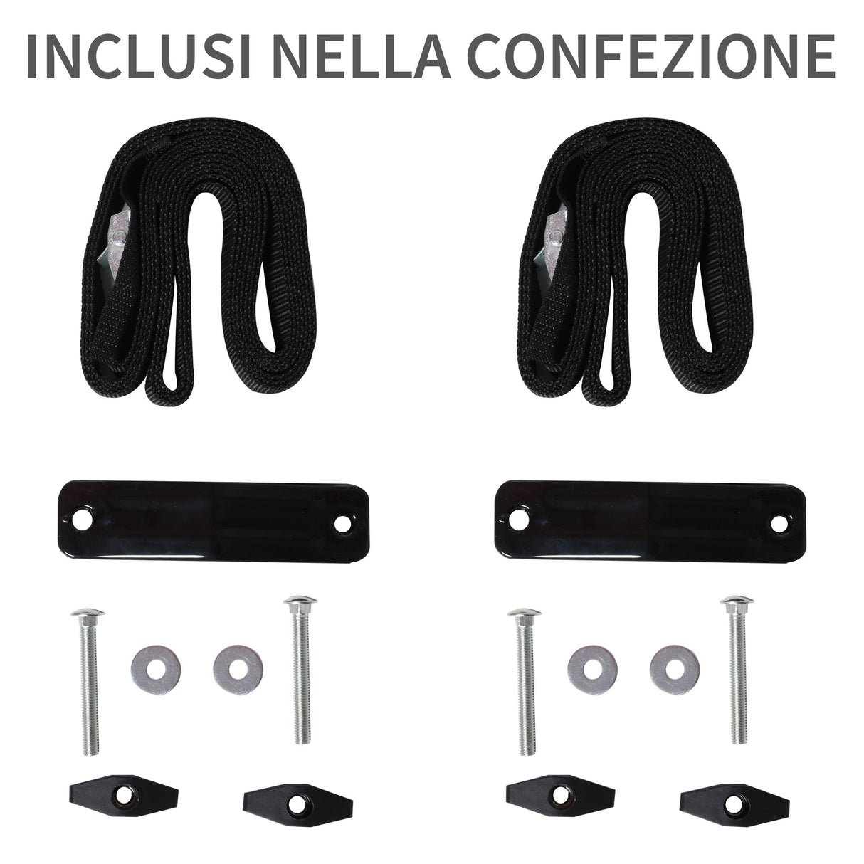 easycomfort easycomfort set 2 staffe porta kayak con attacco universale per portapacchi adatte per canoe e paddleboard nero 46x16.5x47cm