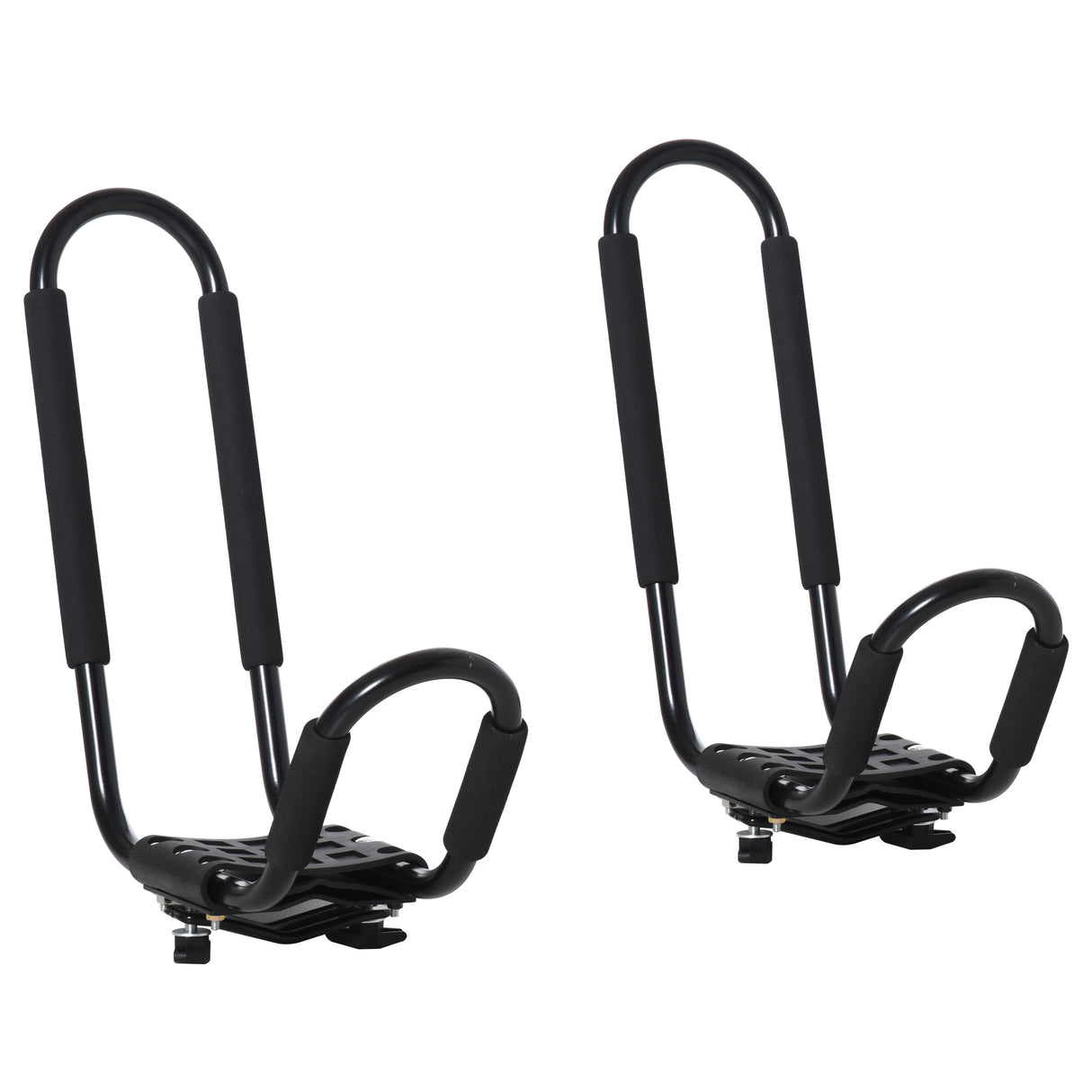 easycomfort easycomfort set 2 staffe porta kayak con attacco universale per portapacchi adatte per canoe e paddleboard nero 46x16.5x47cm