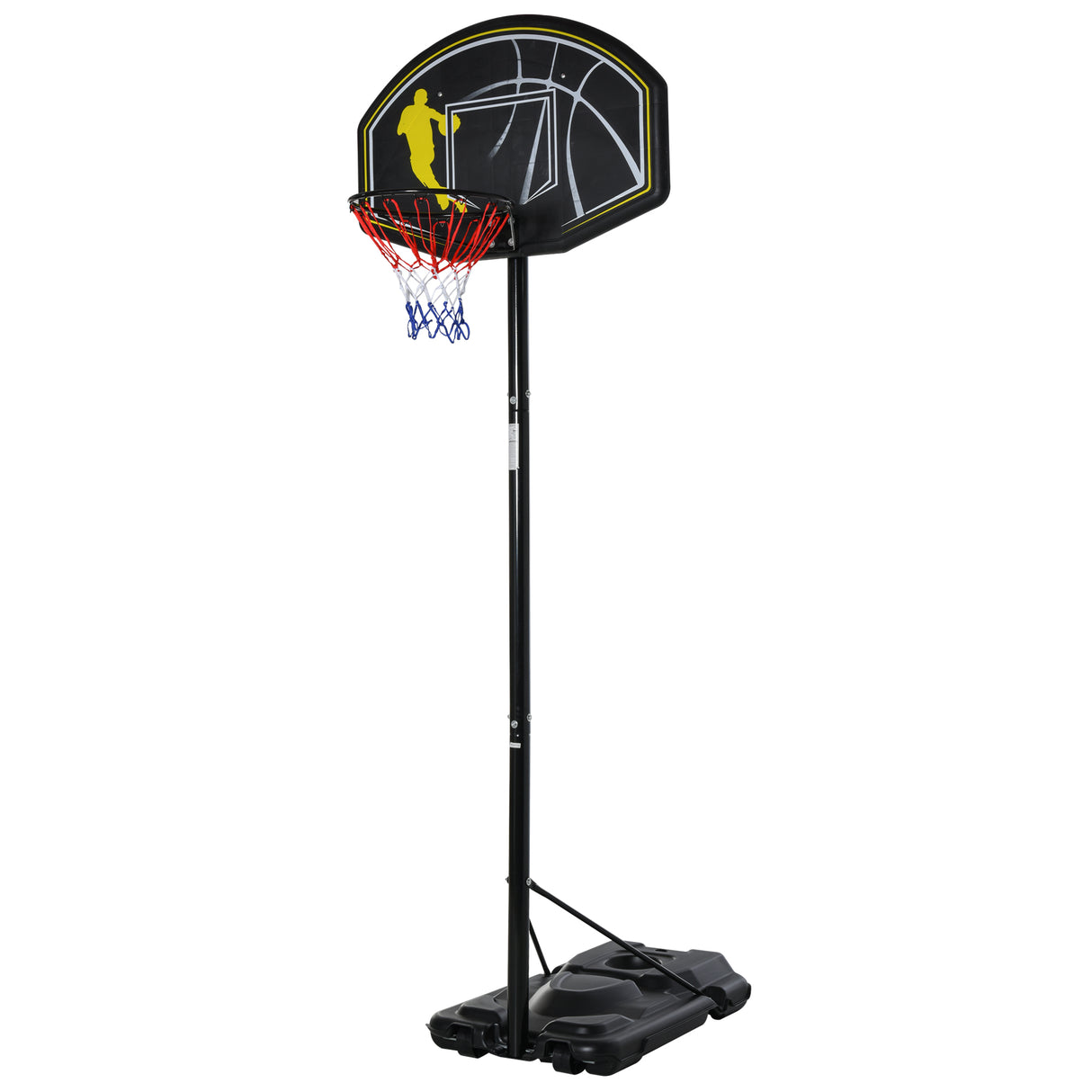 easycomfort easycomfort canestro da basket altezza regolabile in acciaio con base