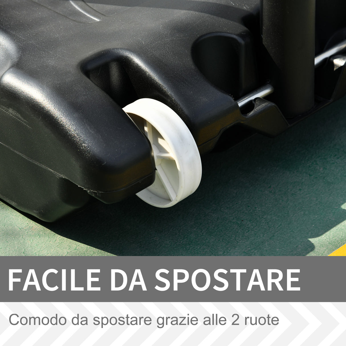 easycomfort canestro basket altezza regolabile 160 210cm struttura in acciaio e base con ruote