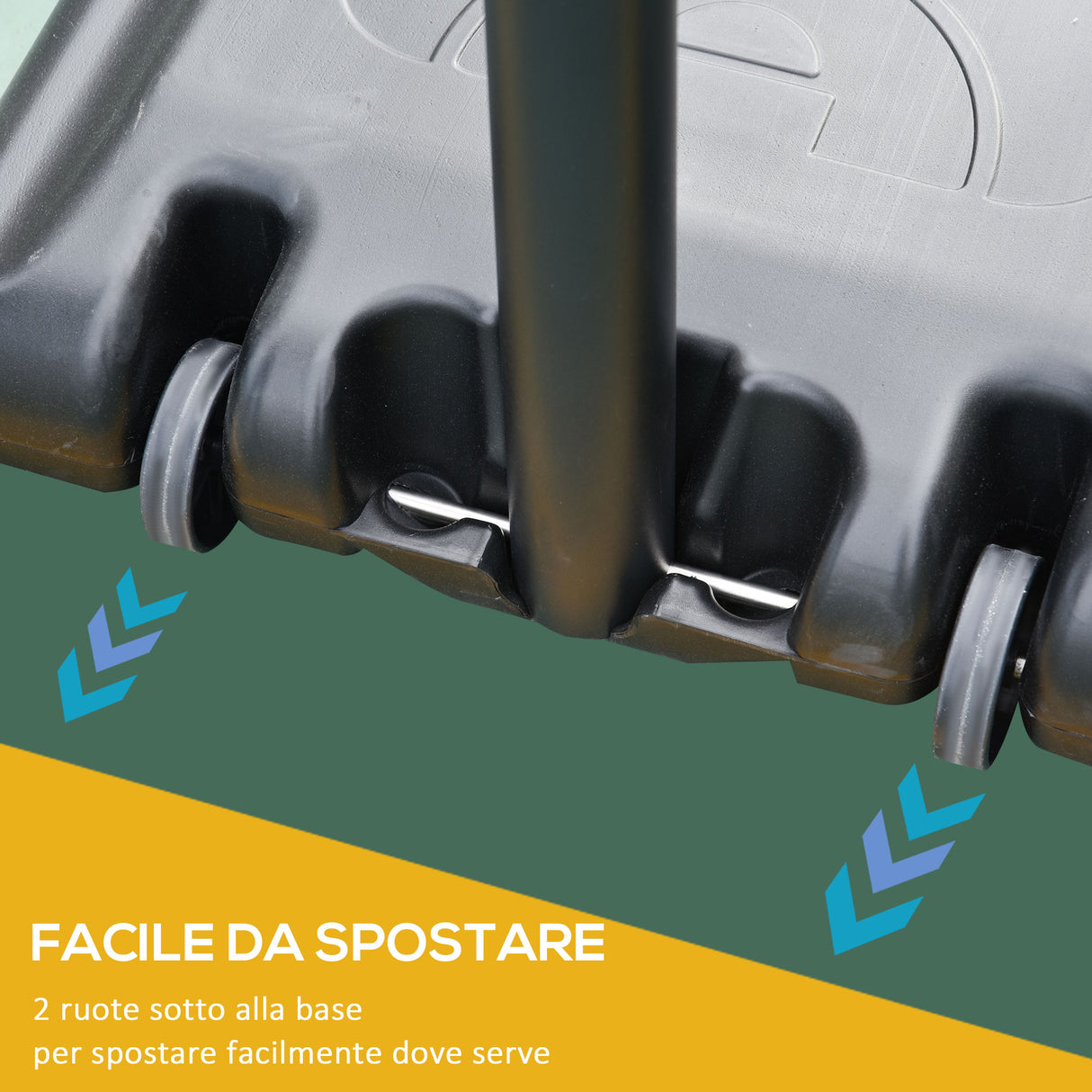 easycomfort easycomfort canestro basket altezza regolabile 160 305cm base con ruote e struttura in acciaio tabellone in pvc trasparente