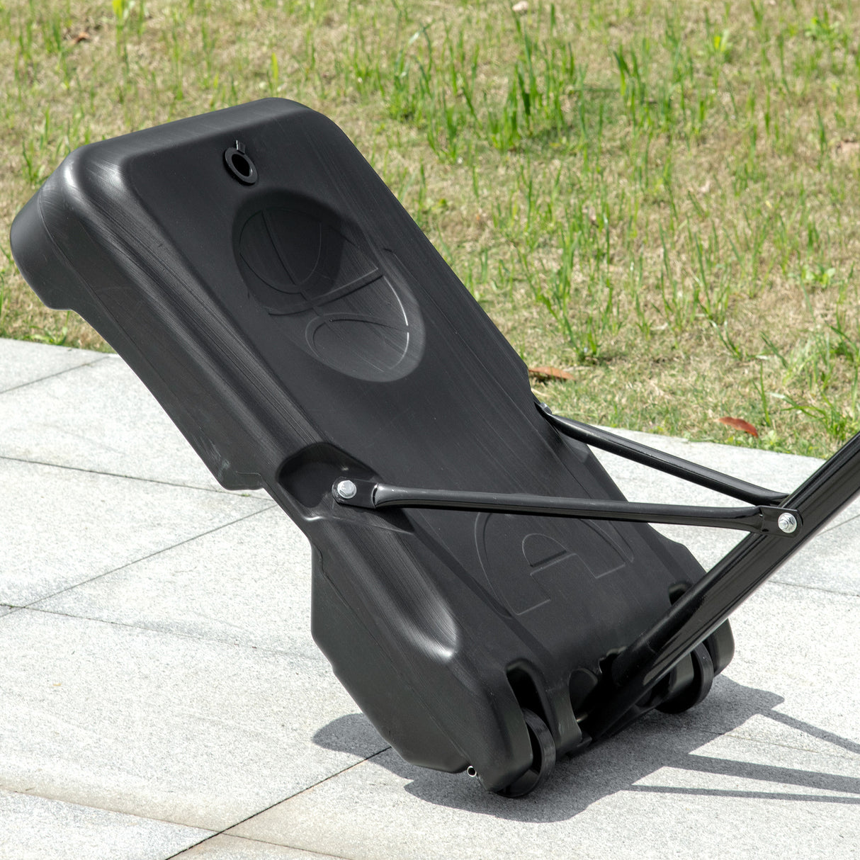 easycomfort canestro basket con altezza regolabile 195 245cm base con ruote e tabellone blu