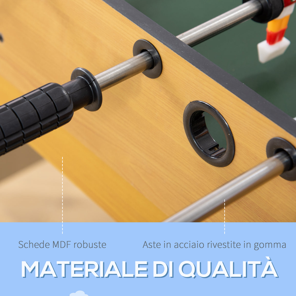 easycomfort tavolo multigioco 4 in 1 con calcio balilla biliardo ping pong e hockey da tavolo 107x61x84.5cm