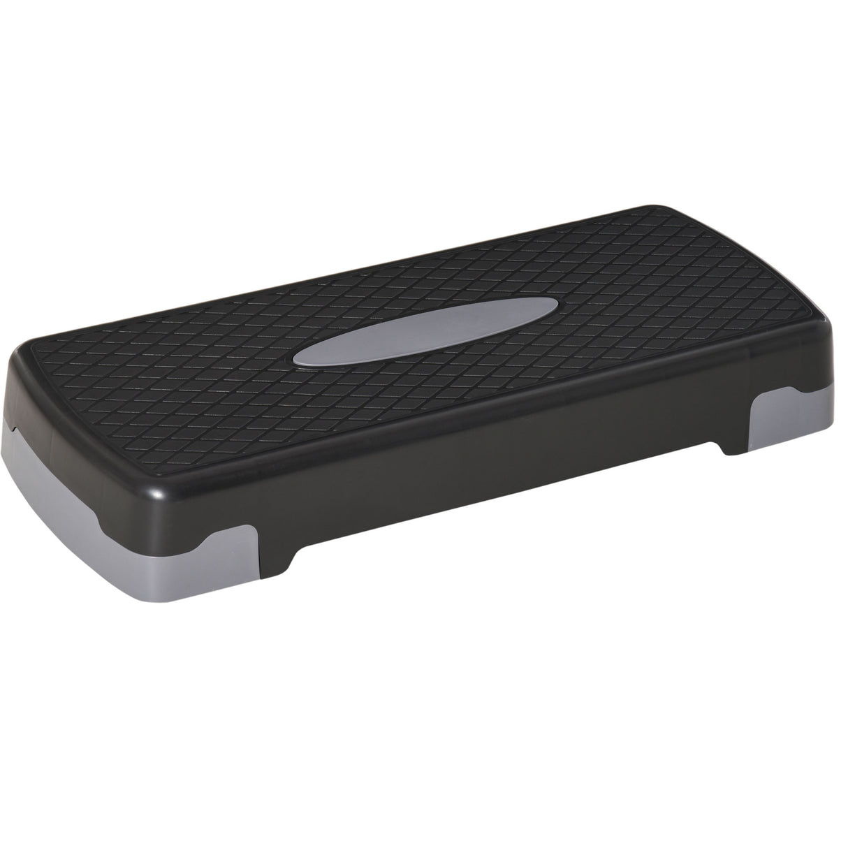 easycomfort easycomfort step fitness per allenamento a casa e palestra in pp con altezza regolabile 10cm e 15cm 68x29cm nero e grigio