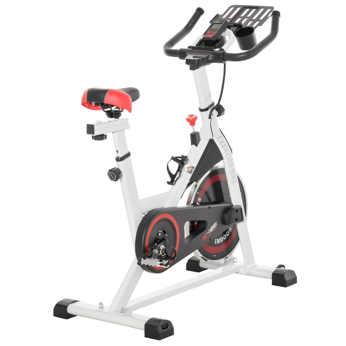 easycomfort easycomfort cyclette professionale spin bike con schermo lcd e portabicchieri volano 8kg