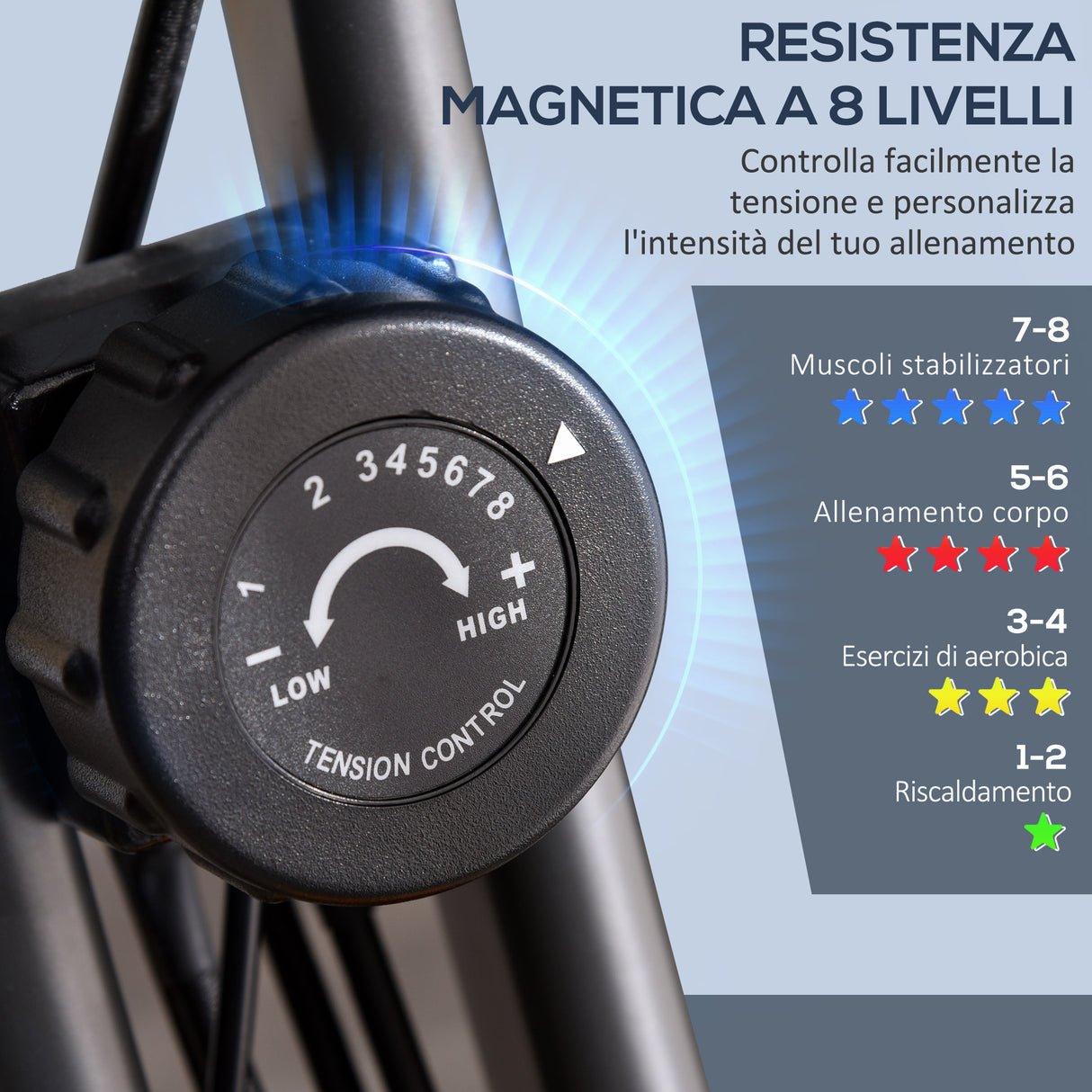 easycomfort easycomfort cyclette pieghevole 2 in 1 resistenza magnetica regolabile 8 livelli bici da fitness con sensore di frequenza cardiaca elastici per braccia schermo lcd verde