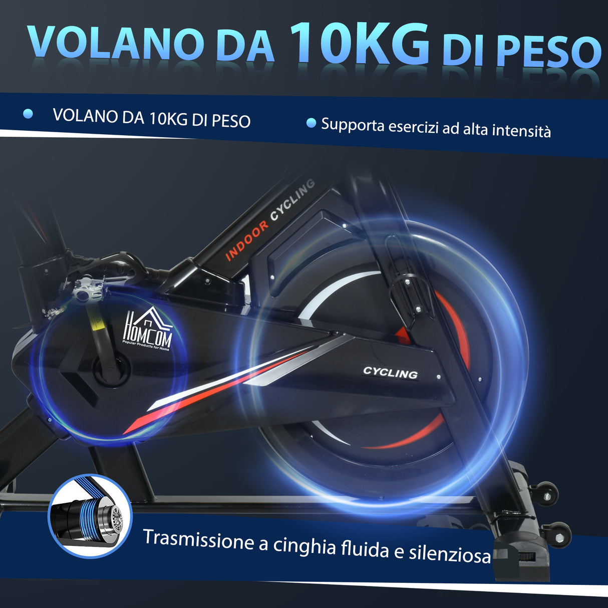 easycomfort easycomfort soozier cyclette per allenamento cardio trainer con monitor lcd in acciaio nero