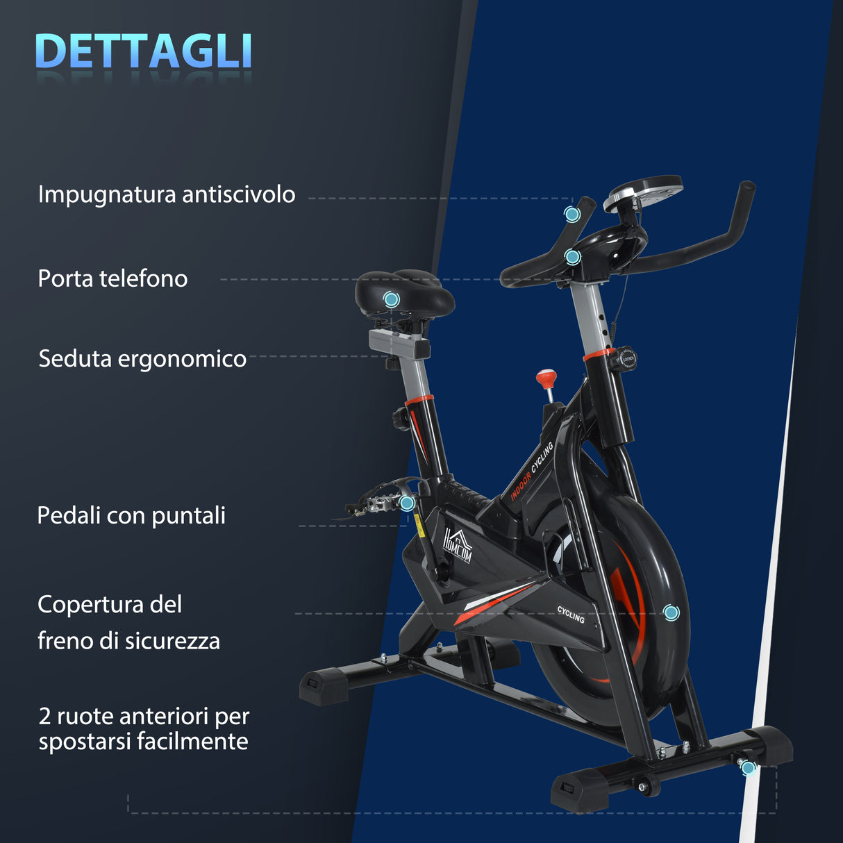 easycomfort easycomfort soozier cyclette per allenamento cardio trainer con monitor lcd in acciaio nero