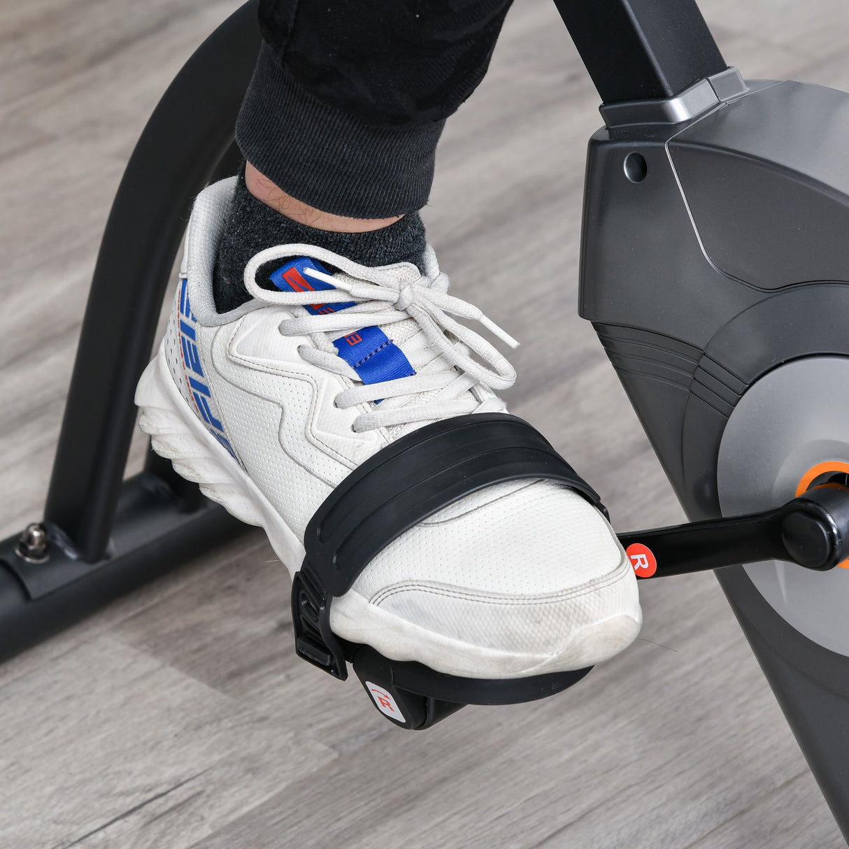 easycomfort easycomfort cyclette pieghevole con schienale bande elastiche e display lcd grigia